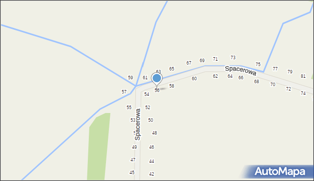 Tomaszowice, Spacerowa, 56, mapa Tomaszowice