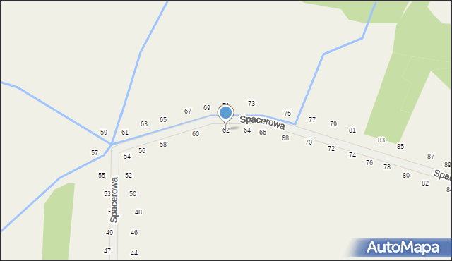 Tomaszowice, Spacerowa, 62, mapa Tomaszowice