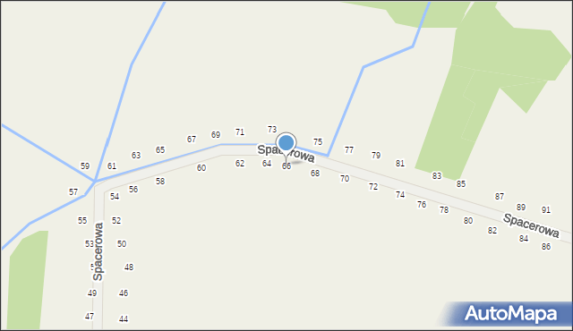 Tomaszowice, Spacerowa, 66, mapa Tomaszowice