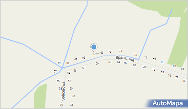 Tomaszowice, Spacerowa, 67, mapa Tomaszowice