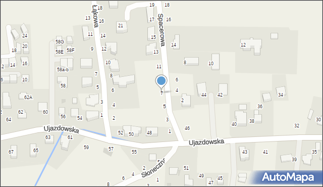 Tomaszowice, Spacerowa, 7, mapa Tomaszowice