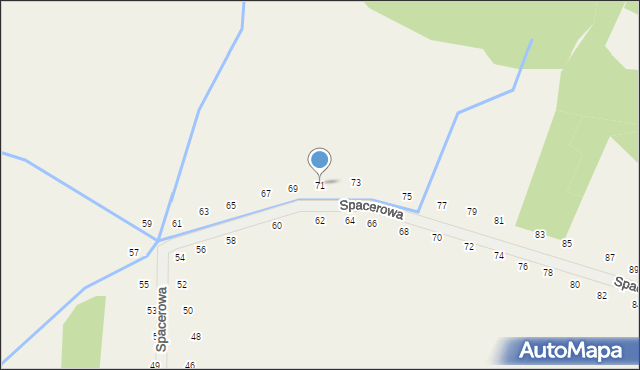 Tomaszowice, Spacerowa, 71, mapa Tomaszowice