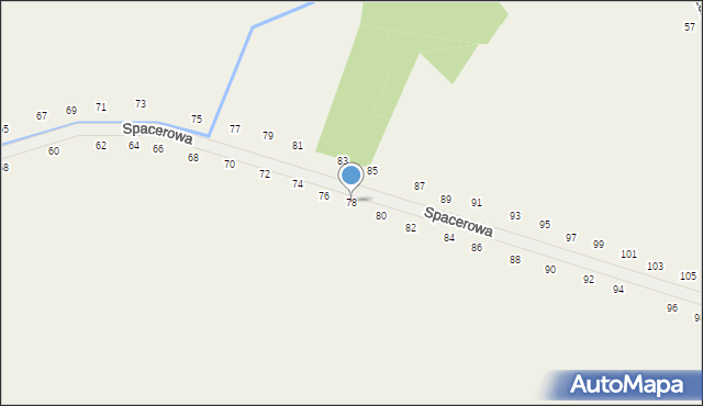 Tomaszowice, Spacerowa, 78, mapa Tomaszowice