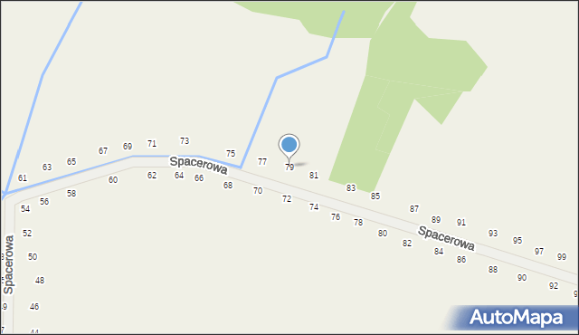 Tomaszowice, Spacerowa, 79, mapa Tomaszowice