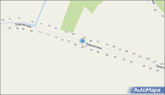 Tomaszowice, Spacerowa, 82, mapa Tomaszowice