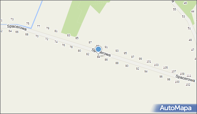 Tomaszowice, Spacerowa, 84, mapa Tomaszowice