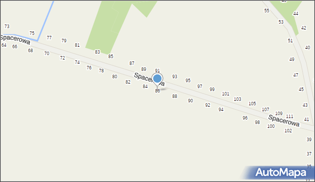 Tomaszowice, Spacerowa, 86, mapa Tomaszowice