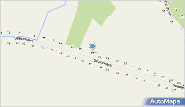 Tomaszowice, Spacerowa, 87, mapa Tomaszowice