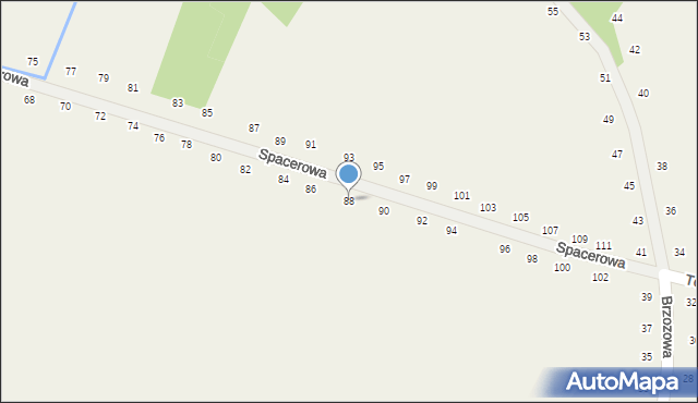 Tomaszowice, Spacerowa, 88, mapa Tomaszowice