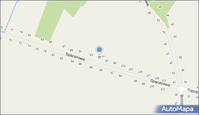 Tomaszowice, Spacerowa, 95, mapa Tomaszowice