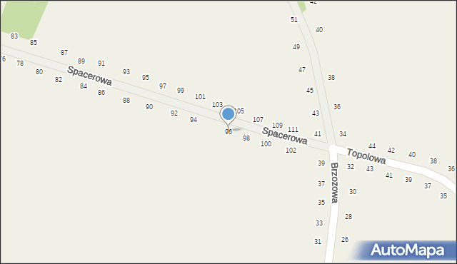 Tomaszowice, Spacerowa, 96, mapa Tomaszowice