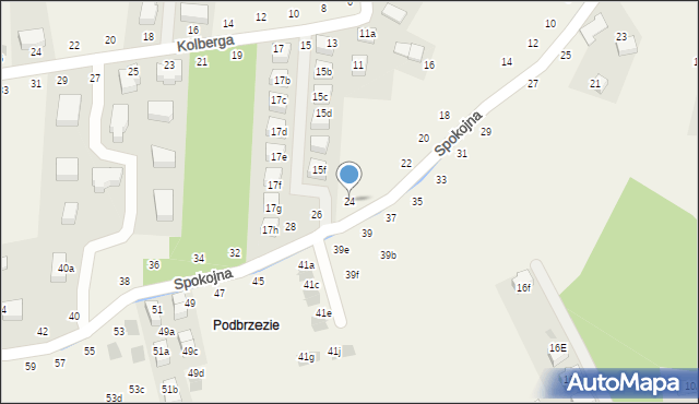 Tomaszowice, Spokojna, 24, mapa Tomaszowice