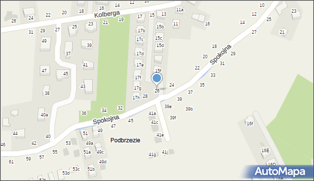 Tomaszowice, Spokojna, 26, mapa Tomaszowice