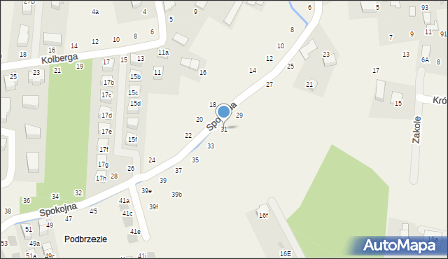 Tomaszowice, Spokojna, 31, mapa Tomaszowice