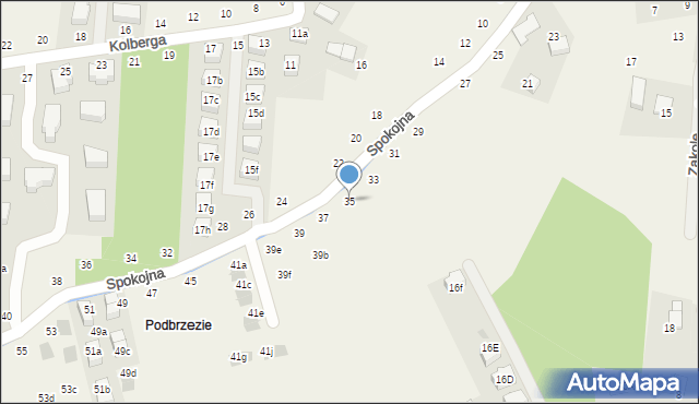 Tomaszowice, Spokojna, 35, mapa Tomaszowice