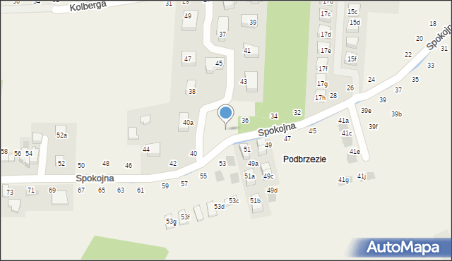 Tomaszowice, Spokojna, 38, mapa Tomaszowice