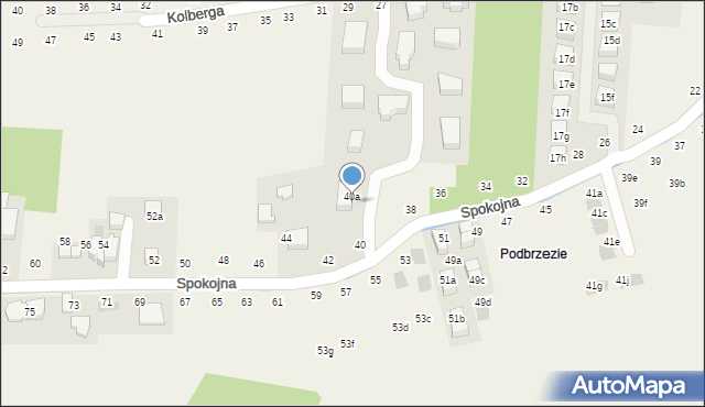 Tomaszowice, Spokojna, 40b, mapa Tomaszowice