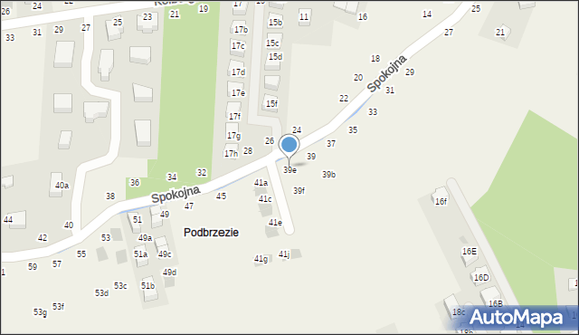 Tomaszowice, Spokojna, 41, mapa Tomaszowice