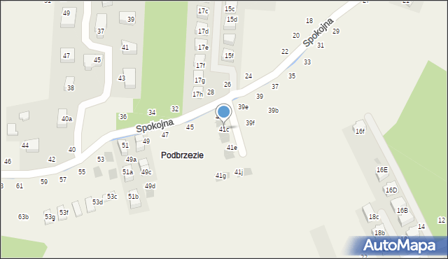 Tomaszowice, Spokojna, 41c, mapa Tomaszowice