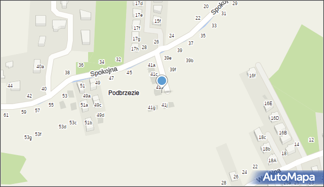 Tomaszowice, Spokojna, 41f, mapa Tomaszowice