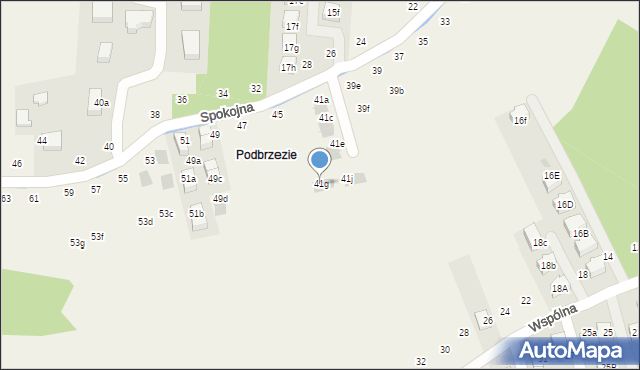 Tomaszowice, Spokojna, 41g, mapa Tomaszowice