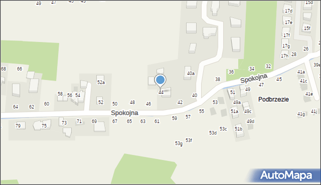 Tomaszowice, Spokojna, 44, mapa Tomaszowice