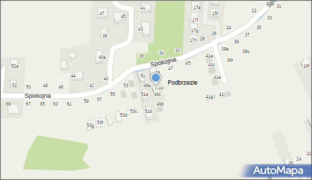 Tomaszowice, Spokojna, 49b, mapa Tomaszowice