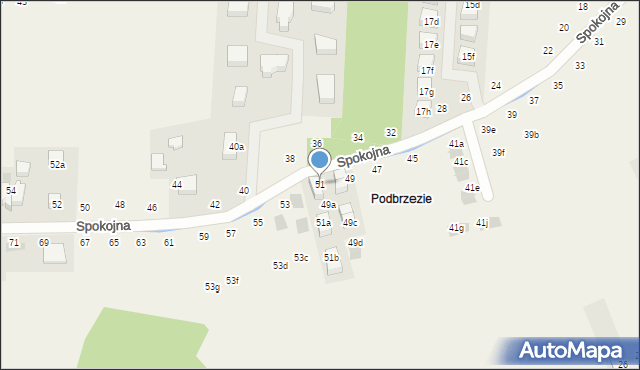 Tomaszowice, Spokojna, 51, mapa Tomaszowice