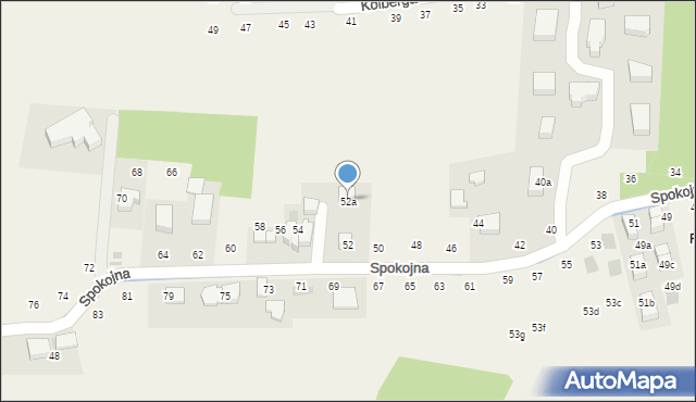 Tomaszowice, Spokojna, 52a, mapa Tomaszowice