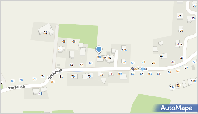 Tomaszowice, Spokojna, 58, mapa Tomaszowice