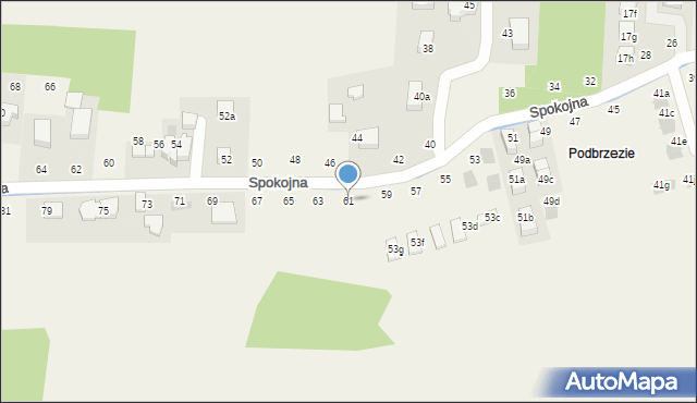 Tomaszowice, Spokojna, 61, mapa Tomaszowice