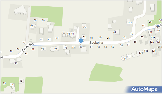 Tomaszowice, Spokojna, 69, mapa Tomaszowice