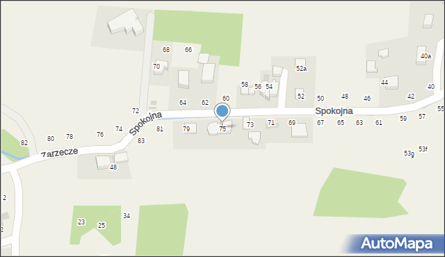 Tomaszowice, Spokojna, 75, mapa Tomaszowice