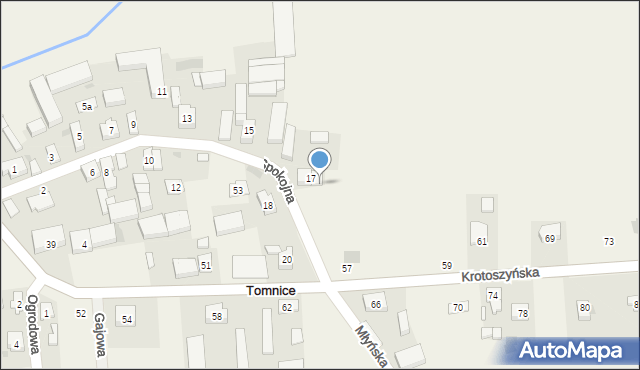 Tomnice, Spokojna, 19, mapa Tomnice