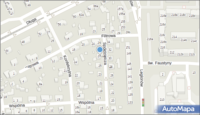 Toruń, Spółdzielcza, 27a, mapa Torunia