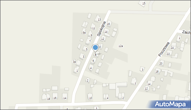 Trzcinica, Spokojna, 8, mapa Trzcinica