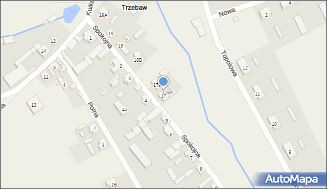 Trzebaw, Spokojna, 17, mapa Trzebaw