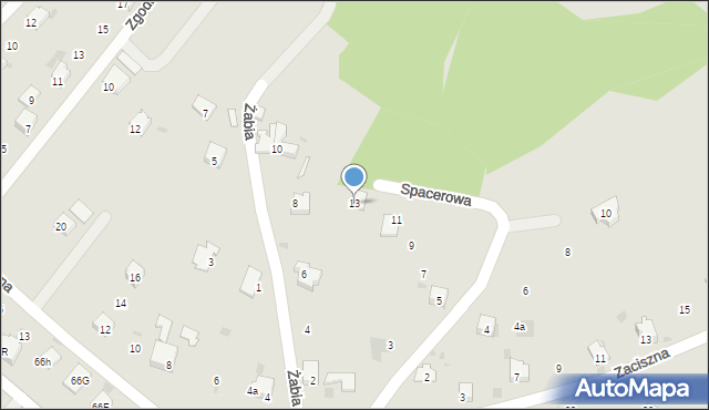 Trzebinia, Spacerowa, 13, mapa Trzebinia