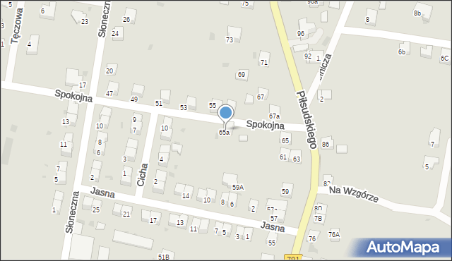 Trzebinia, Spokojna, 65A, mapa Trzebinia