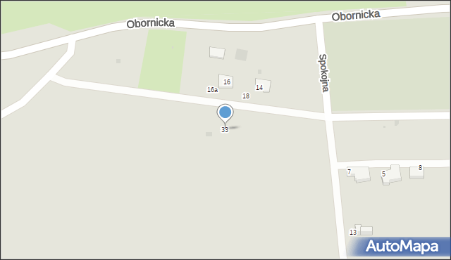 Trzebnica, Spokojna, 33, mapa Trzebnica