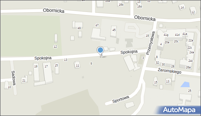 Trzebnica, Spokojna, 7, mapa Trzebnica