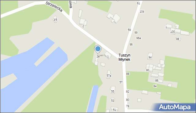 Tuszyn, Sportowa, 1a, mapa Tuszyn