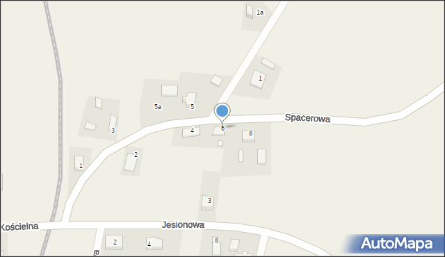 Tychnowy, Spacerowa, 6, mapa Tychnowy