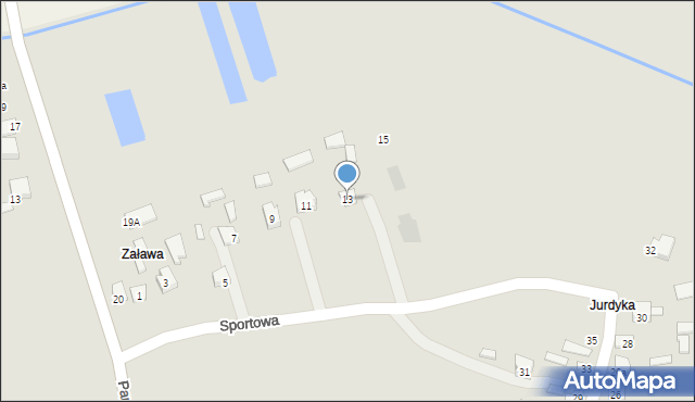 Tyszowce, Sportowa, 13, mapa Tyszowce