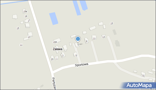 Tyszowce, Sportowa, 7, mapa Tyszowce