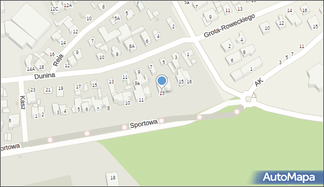 Ustka, Sportowa, 13, mapa Ustka