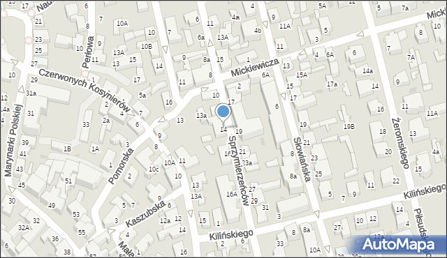 Ustka, Sprzymierzeńców, 14, mapa Ustka