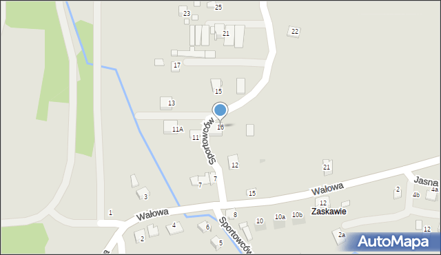 Wadowice, Sportowców, 16, mapa Wadowice