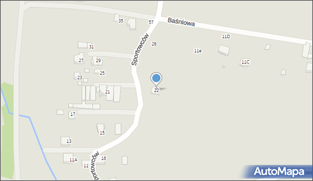 Wadowice, Sportowców, 22, mapa Wadowice