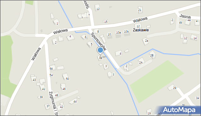 Wadowice, Sportowców, 3a, mapa Wadowice